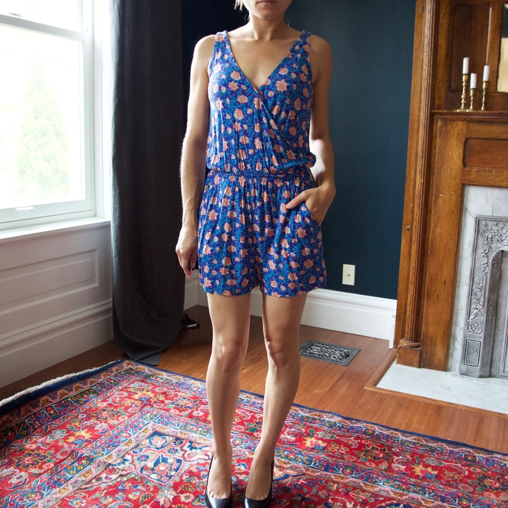 H&M Floral Shorts Romper